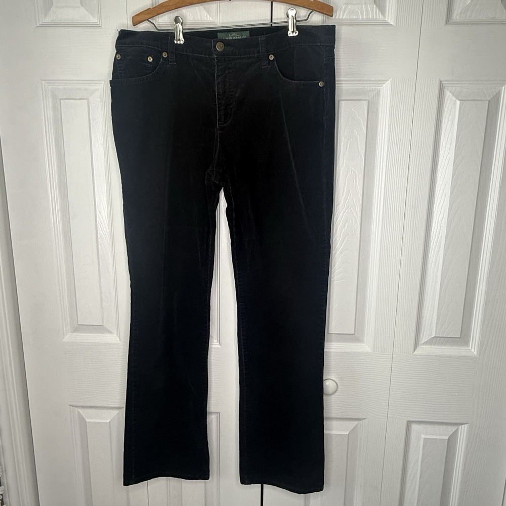 Lauren Jean Co Women's‎ Black Corduroy Bootcut Pants Size 14 EUC